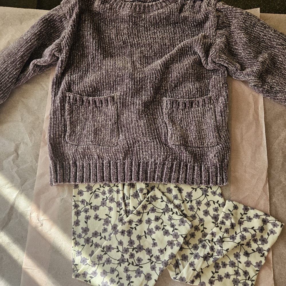 DKNY Purple Knit Kids Matching Set